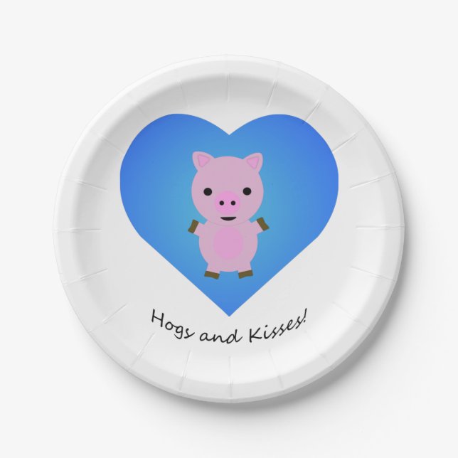 Prato De Papel Porco Hoge Kisses (Frente)