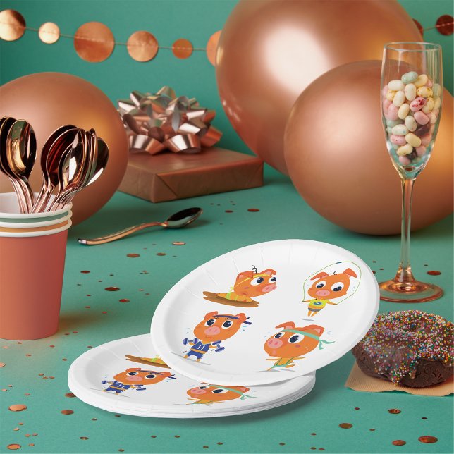 Prato De Papel Porcos funcionando (Criador carregado)