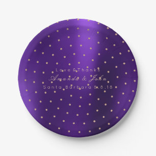 Prato De Papel Portas de ameixa de cristal roxo de Swarovski metá