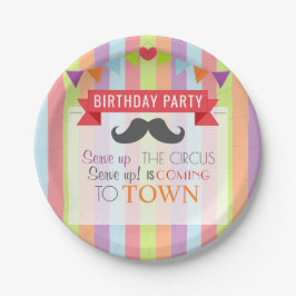 Prato De Papel Poster de Circo Vintage Festa de aniversário infan