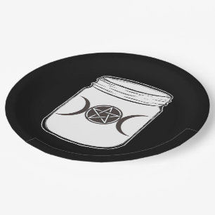 Prato De Papel Pote de Pedra Mágica das Luas Místicas Festa de Ha