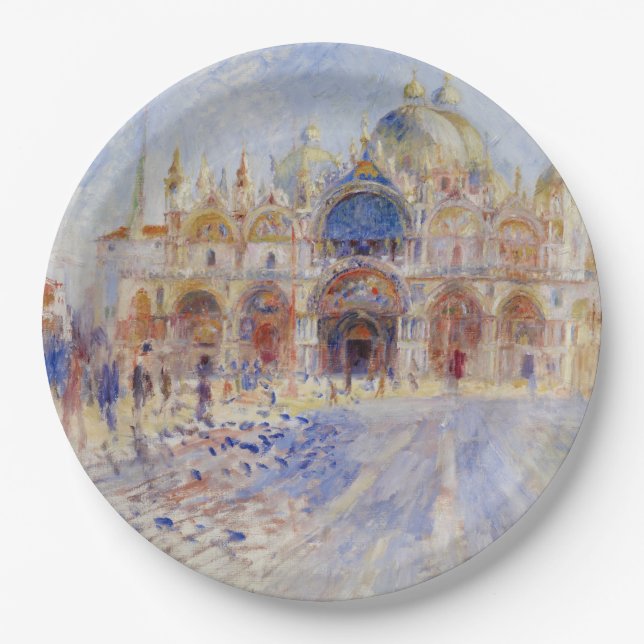 Prato De Papel Praça da rua, Veneza (Piazza San Marco) (Frente)