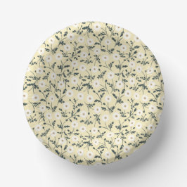 Prato De Papel Prado Sussurrante - Floral Amarelo Manteiga