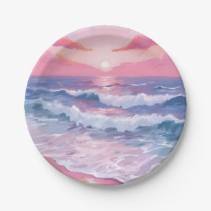 Prato De Papel Praia Rosa Costa Oceânica Pintada