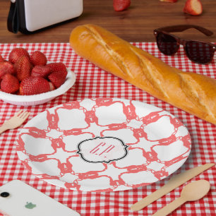 Prato De Papel Prata de Buldogue Francesa