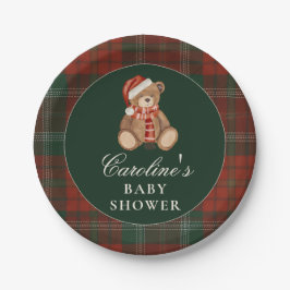 Prato De Papel Preppy Polo Bear Baby Shower Paper Plates
