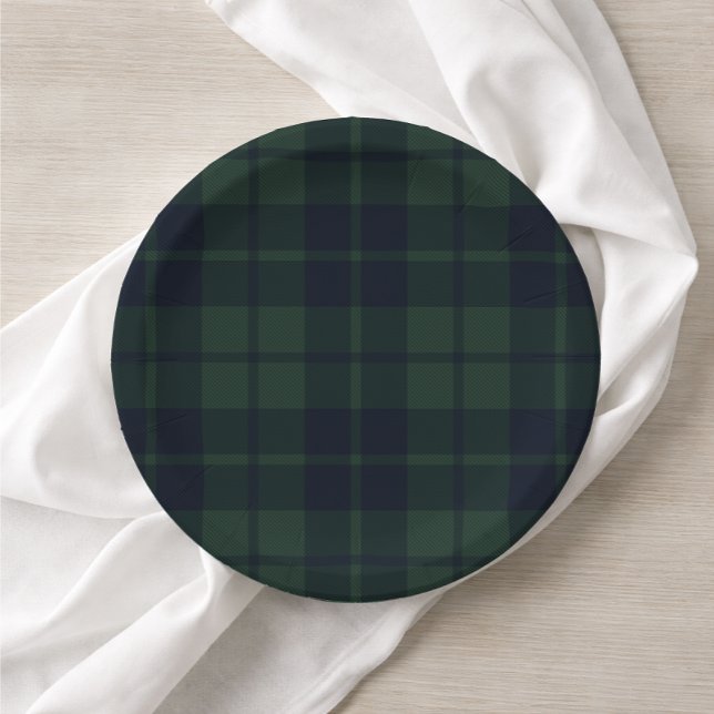 Prato De Papel Preppy Polo Xadrez Escocês (Criador carregado)