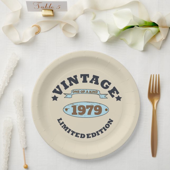 Prato De Papel Presente de aniversário de 45 anos personalizado (Casamento)