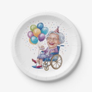 Prato De Papel Presente de aniversário engraçado para tia idosa