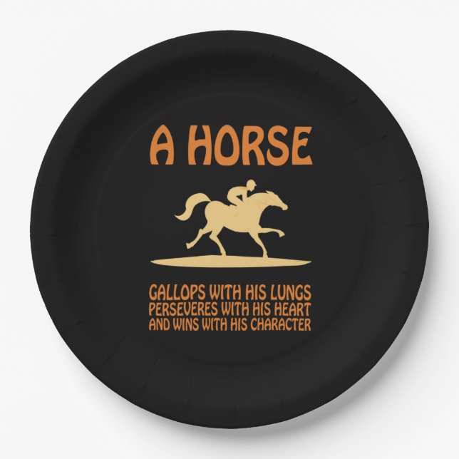 Prato De Papel Presente Equestre | Galoços de cavalos (Frente)
