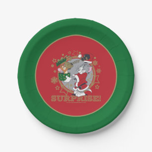Prato De Papel Presente Surpresa de Tom e Jerry