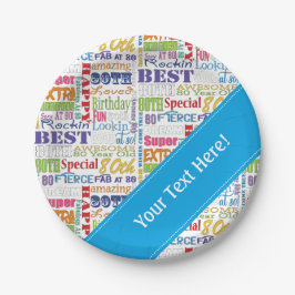 Prato De Papel Presentes De Festa de aniversário De 80 Especial E