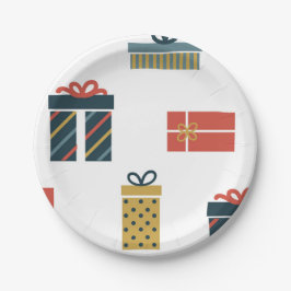 Prato De Papel Presentes de Natal