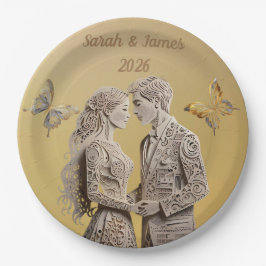 Prato De Papel Presentes de noiva e noiva