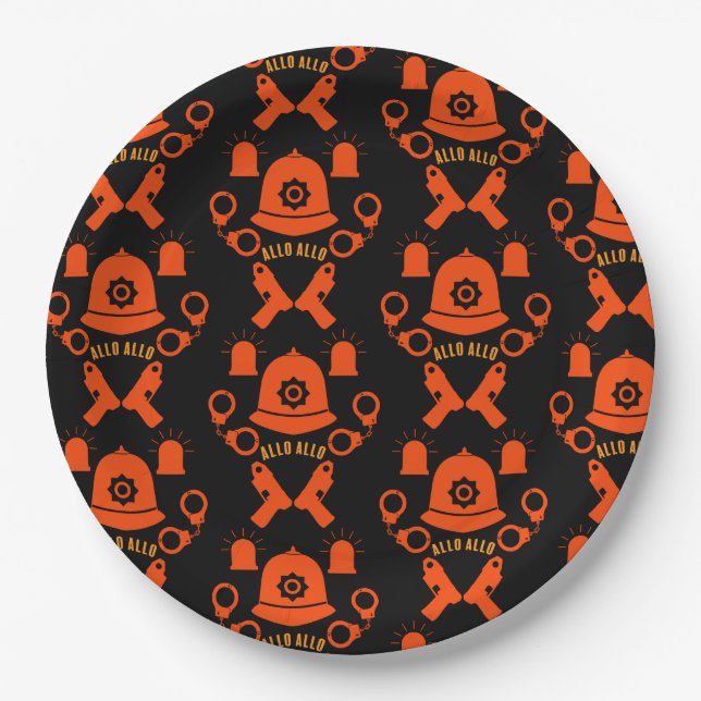 Prato De Papel Presentes E Acessórios Da Polícia Britânica (Frente)