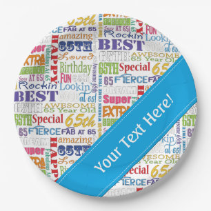 Prato De Papel Presentes originais e do Special 65th da festa de