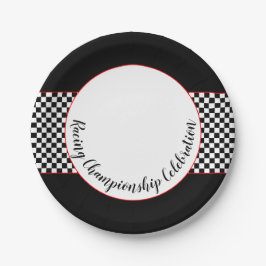 Prato De Papel Preto com branco
