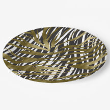 Preto & Dourado Estampa de Zebra Safari Chic Glamo