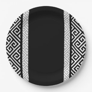 Prato De Papel Preto e branco