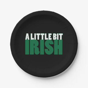 Prato De Papel Preto um pouco irlandês