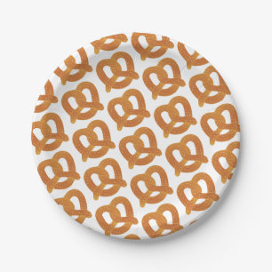 Prato De Papel Pretzel Pattern