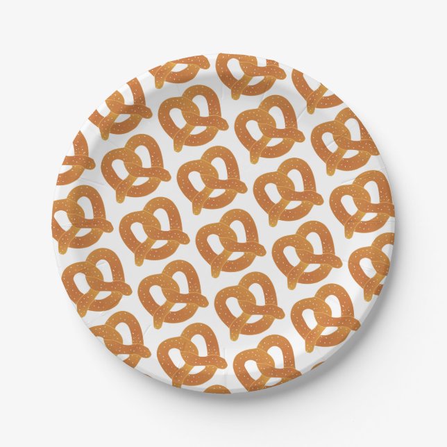 Prato De Papel Pretzel Pattern (Frente)