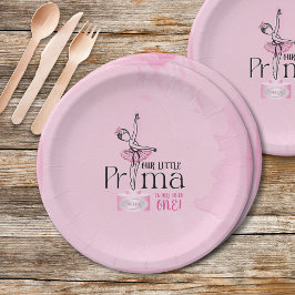 Prato De Papel Prima Ballerina Birthday Plate