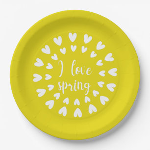Prato De Papel Primavera Amor, Pequenos Corações