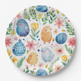 Prato De Papel Primavera Bloom Páscoa 3