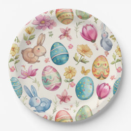 Prato De Papel Primavera Bloom Páscoa 6