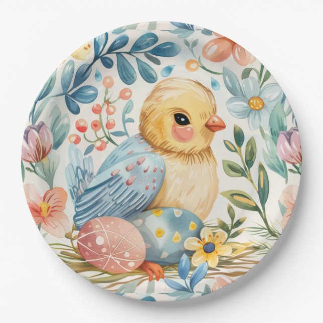 Prato De Papel Primavera Bloom Páscoa 7 (Frente)