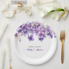 Prato De Papel Primavera Delicar Chá de fraldas de Flores Violeta