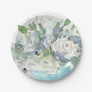 Prato De Papel Primavera - Disposição - Buquê de Aquarela