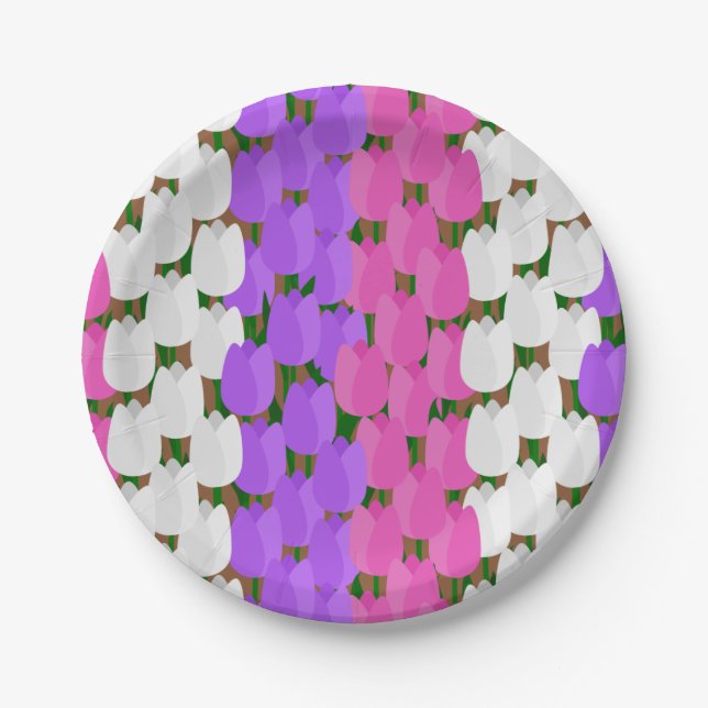 Prato De Papel Primavera Tulip Field (Frente)