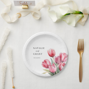 Prato De Papel Primavera Tulip Wedding
