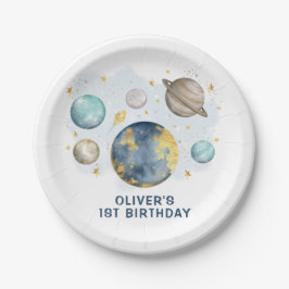 Prato De Papel Primeira viagem à volta do Marinho Sol Dourada Boy