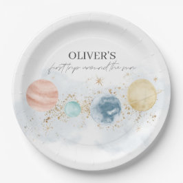 Prato De Papel Primeira viagem em torno das placas de papel de an