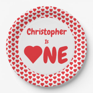 Prato De Papel Primeiro aniversario cardíaco