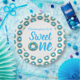 Prato De Papel Primeiro aniversario de Rosquinha doce