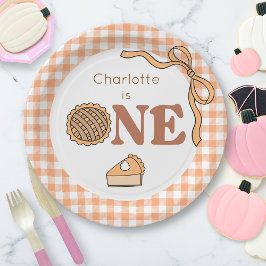 Prato De Papel Primeiro aniversario de torta de abóbora