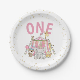 Prato De Papel Primeiro aniversario do Carnaval Rosa