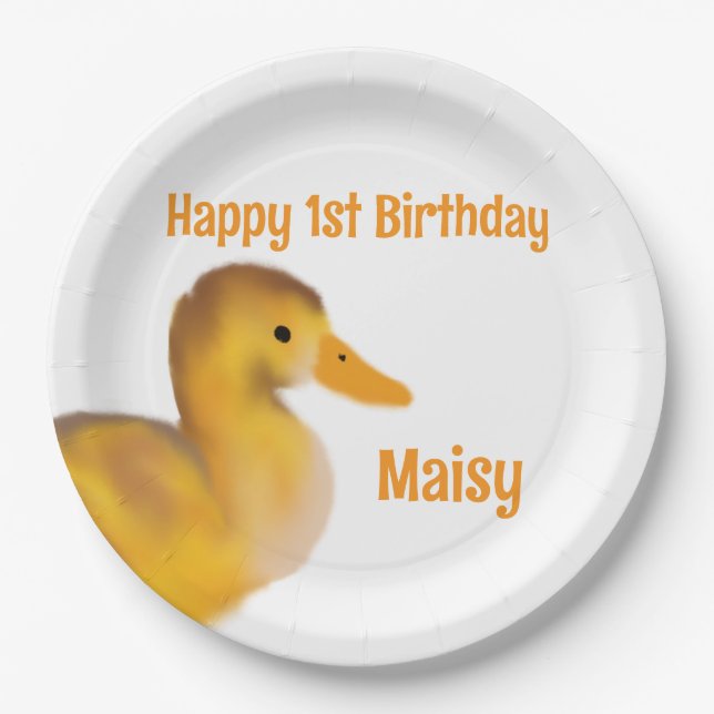 Prato De Papel Primeiro Aniversário do Duckup (Frente)
