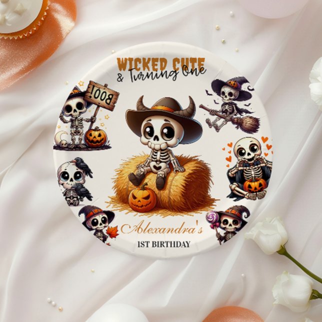 Prato De Papel Primeiro Aniversário do Halloween Ocidental, Um De (Criador carregado)
