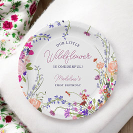 Prato De Papel Primeiro Aniversário do Moderno Primavera Bonito B