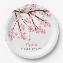 Primeiro Aniversário Primavera Cherry Blossomo Flo