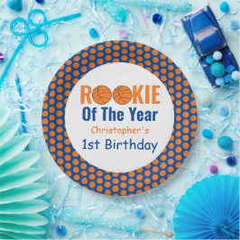 Prato De Papel Primeiro aniversario Rookie Basball