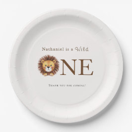 Prato De Papel Primeiro aniversario selvagem Safari