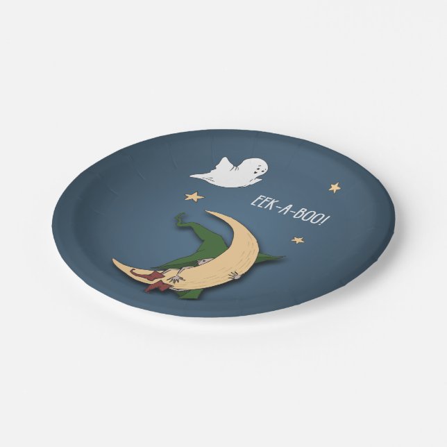 Prato De Papel Primeiro Halloween Baby Peek A Boo Witold com Fant (Inclinado)