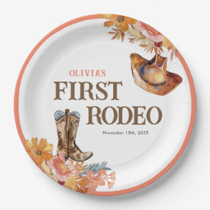 Prato De Papel Primeiro primeiro aniversario Rodeo Western Girl