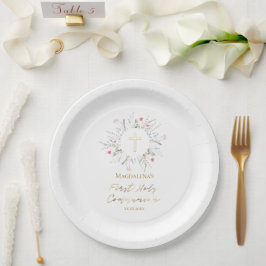 Prato De Papel Primeiro quadro de flores silvestres da Comunidade